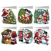 6pcs Diamond Painting Santa Claus Greeting Cards Congratulations Cards & Gifts