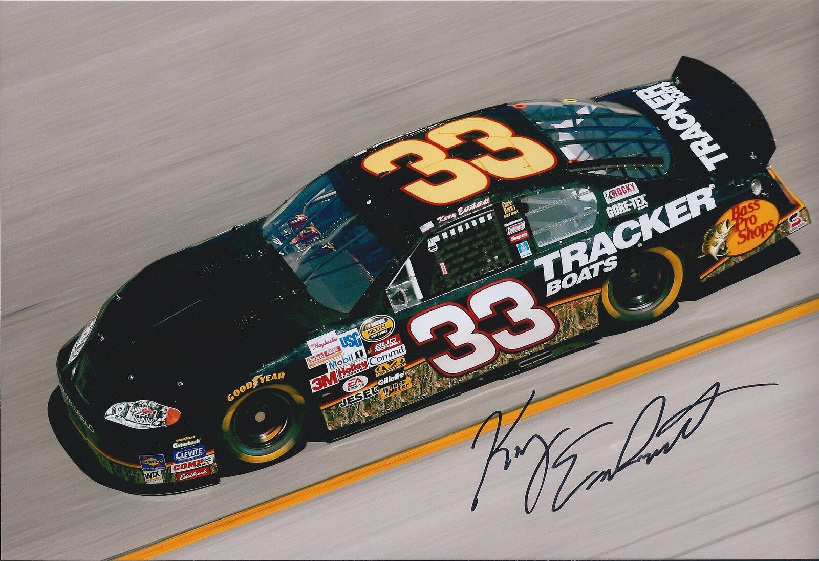 Kerry EARNHARDT SIGNED Nascar BUSCH Truck Genuine Autograph 12x8 Photo Poster painting AFTAL COA