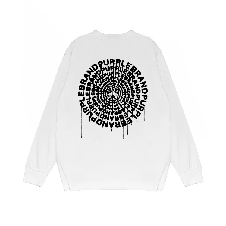 Purple Brand Long Sleeve T-Shirt Fashion Loose Long Sleeve Top