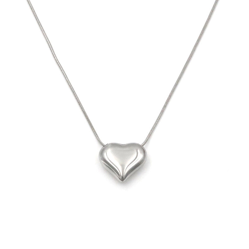 Elegant Minimalist Heart Shape 304 Stainless Steel Stainless Steel Necklaces