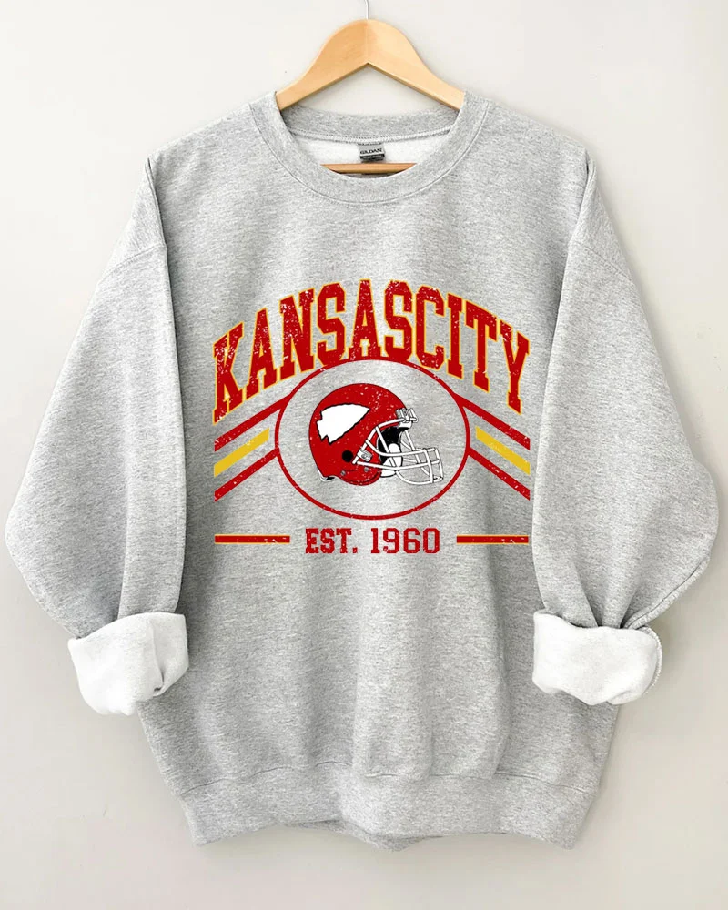 Kansas City Football Est 1960 Crewneck Sweatshirt