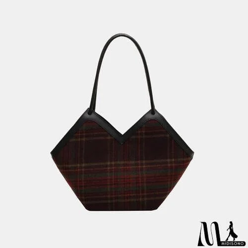 Plaid Print Tote Bag