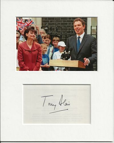 Tony Blair prime minister signed genuine authentic autograph signature and Photo Poster painting