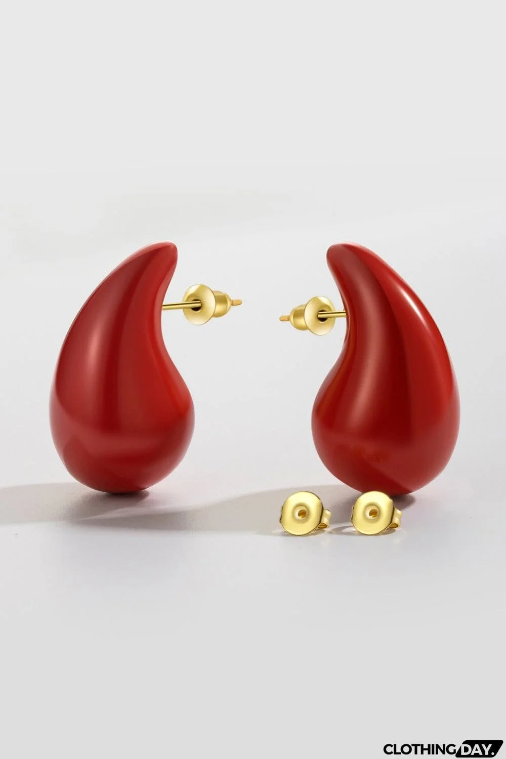 Big Size Water Drop Brass Earrings