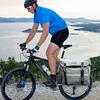 Bike Rear Rack Double Pannier Bag for Cycling Traveling Commuting (Graphite Grey)