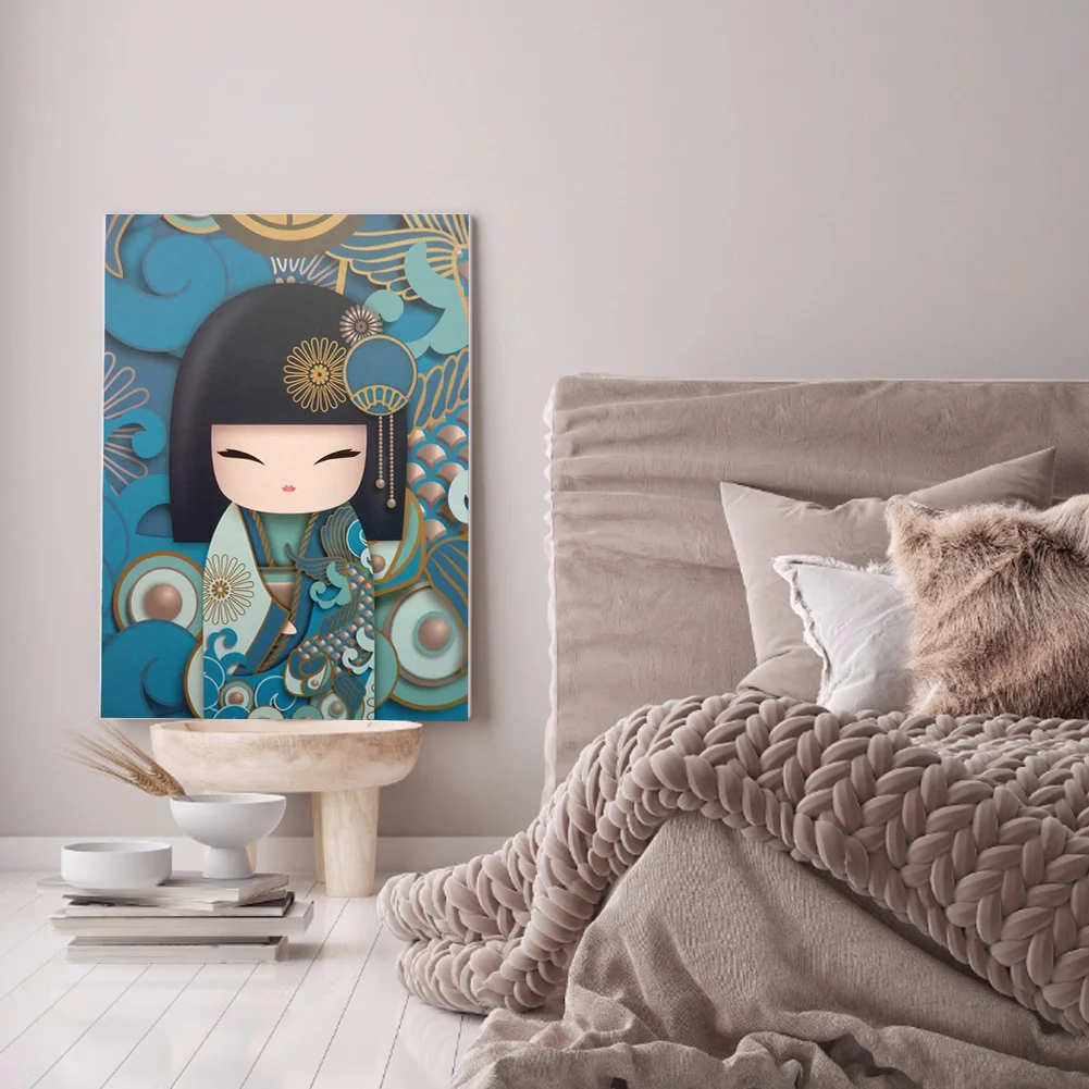 Diamond Painting - Full Round Drill - Kokeshi Doll(30*40cm)