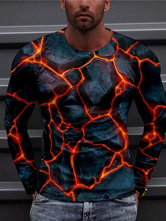 Men's Printed Long Sleeve T