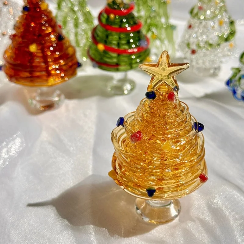 🔥LAST DAY 70% OFF - 🎁Handmade Glass Christmas Tree Statue