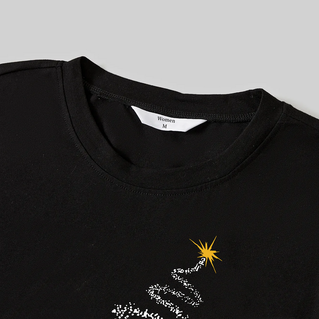 Santa Claus and Christmas Tree Print Black Long Sleeve Top with Green and Black Plaid Family Matching Pajamas