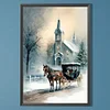 Diamond Painting-DIY Full Round Drill Christmas Snow House(40*60 CM)