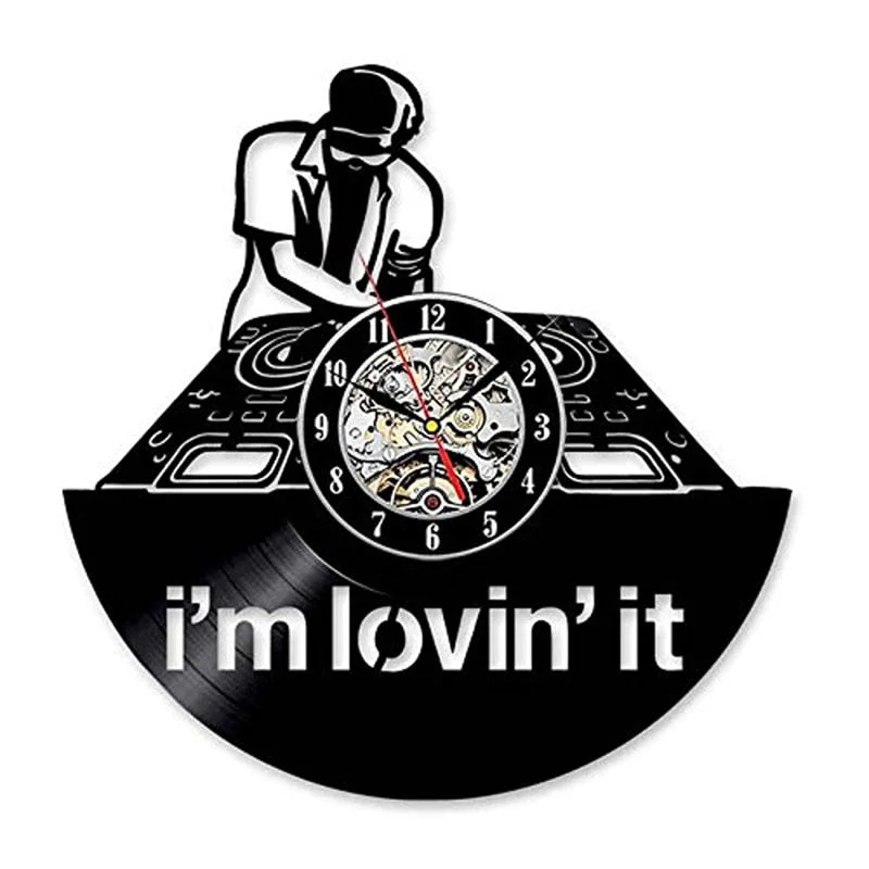 DJing Vinyl Record Wall Clock Modern Design Music Theme DJ Rock Band Combination CD Clocks Hanging Wall Watch Home Decor