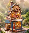 Little Bear Toy Store Wooden Assembly Model DIY Craft 3D House