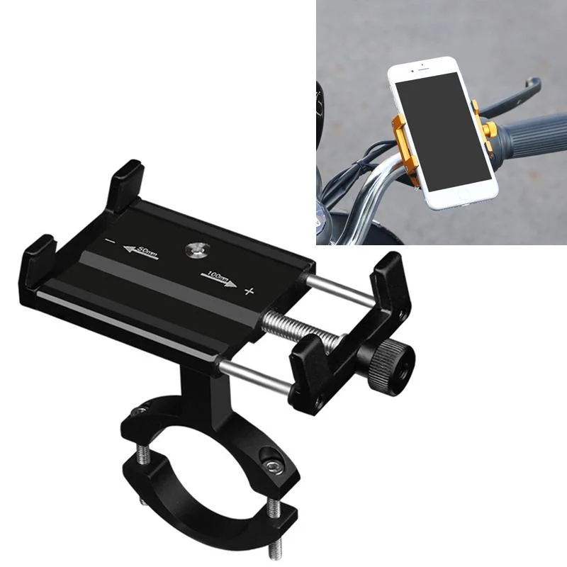 2 PCS Aluminum Alloy Bicycle Mobile Phone Holder Motorcycle Mobile Phone Navigation Bracket Electric Motorcycle Hand Rack