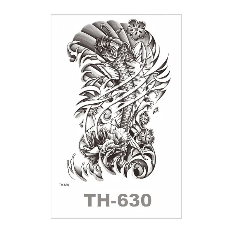 SDRAWING Temporary Tattoo For Women Sexy Tattoo Stickers Body Art Tattoo Chest Stickers Arm Tattoo Men Fashionable Fake Tatoo Cool Tattoo