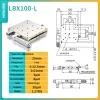 Precision micro-adjustment XY axis displacement platform, stainless steel LBX/LBY-40/50/60/70/80/100 manual slide