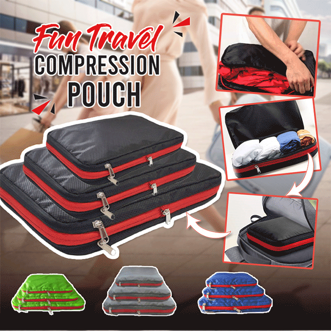Quick compression nylon double-layer storage bag