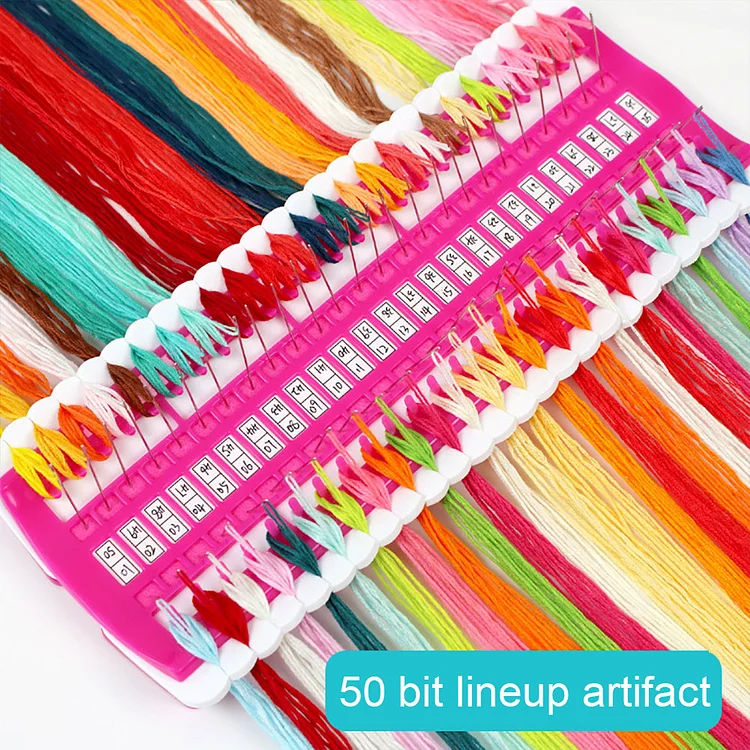 Cross Stitch Row Line Tools 30-Bit Embroidery Floss Thread Organizer Holder