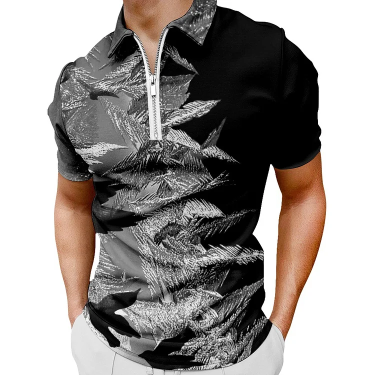 BrosWear Fashion Men's Patchwork Short Sleeve  Polo Shirt