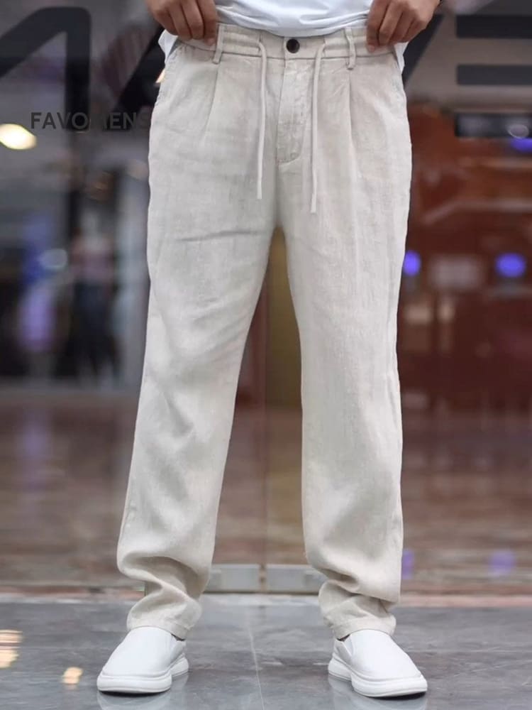 Men’s Comfy 100% Cotton Pants White / S
