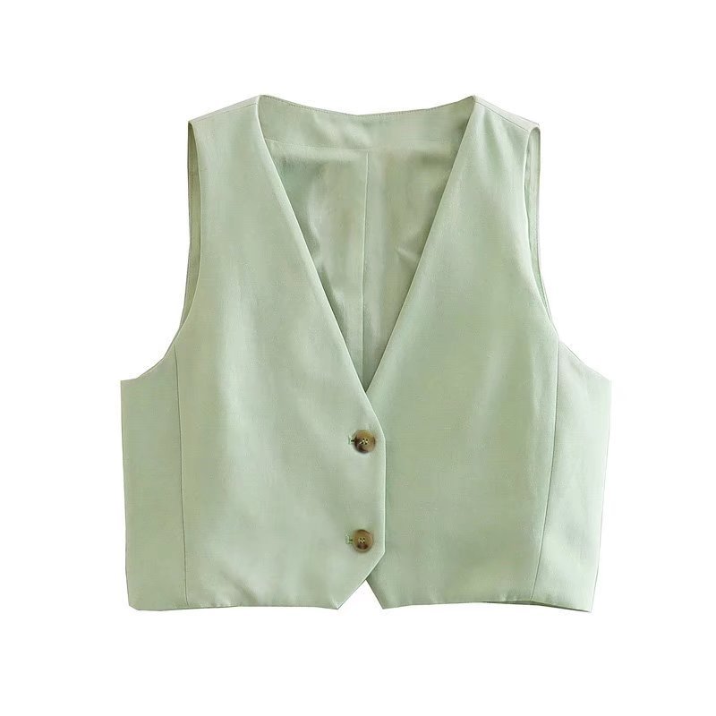 TFMLN 2022 Summer Women 2Pcs Shorts Suits New Arrival V-neck OL Vest Coats+Solid A-line Shorts Single Breasted Causal Jackets