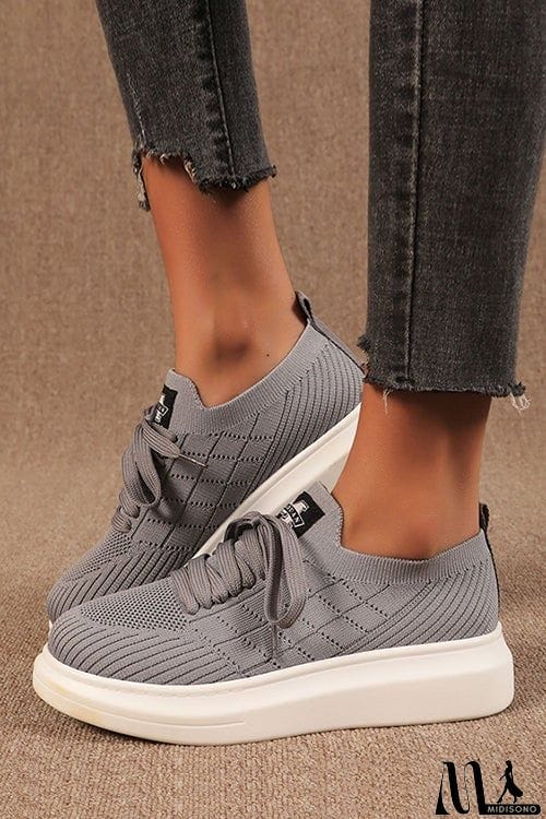MidiSono - Knit Hole Platform Snakers