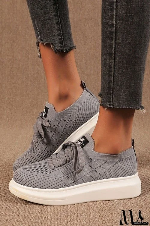 MidiSono - Knit Hole Platform Snakers