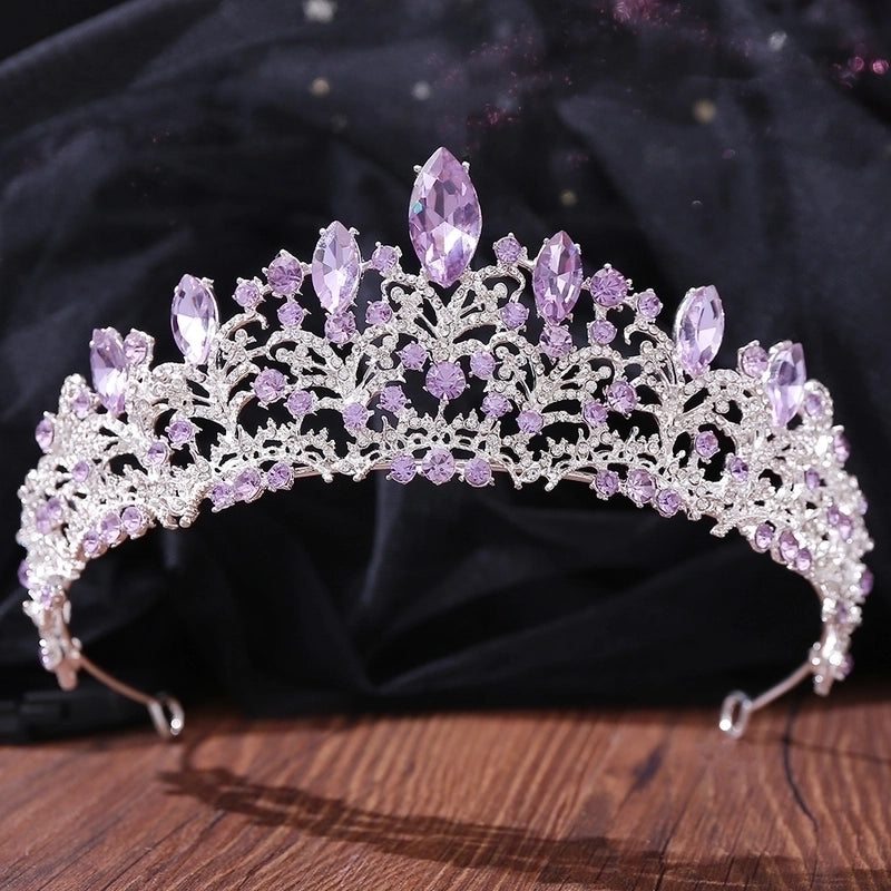 Baroque Style Crown Alloy Inlay Rhinestones Crown 1 Piece