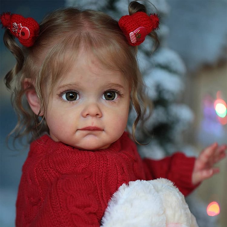  🎄Reborn Brown Girl Odelette 17" Real Lifelike Soft Weighted Body Reborn Soft Touch Toddlers Doll With Heartbeat💖 & Sound🔊 - Reborndollsshop.com®-Reborndollsshop®
