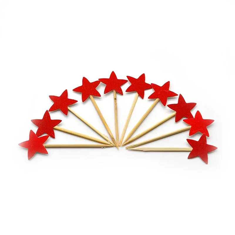 20 Pcs Handmade Lovely Glitter Heart Star Cupcake Toppers Birthday Wedding Party Decoration Cake Decoration Food Picks Supplies