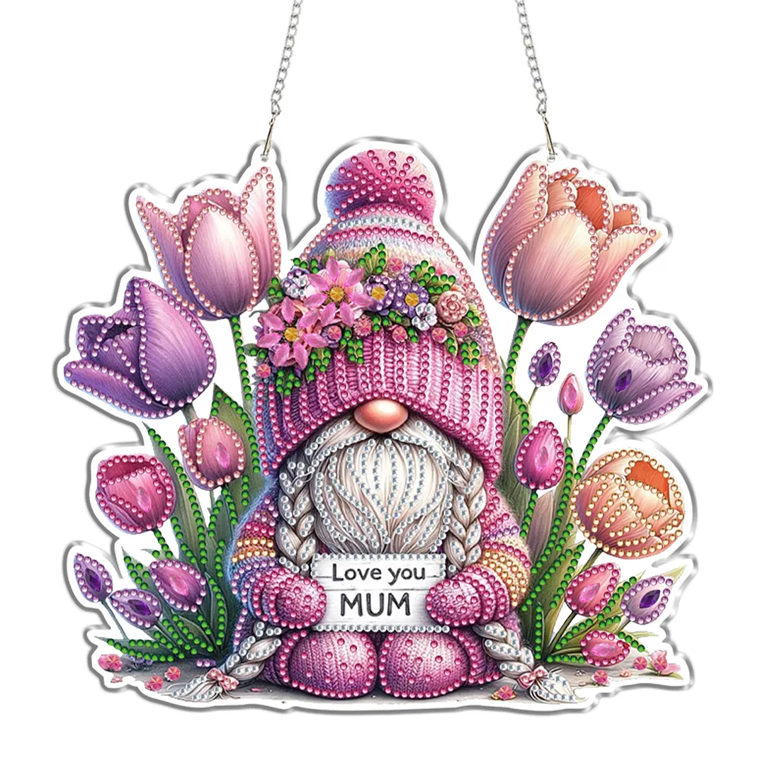 Goblins Tulips 2D Flat DIY Acrylic Diamond Painting Charms Kits Special Shape Single Side Drill