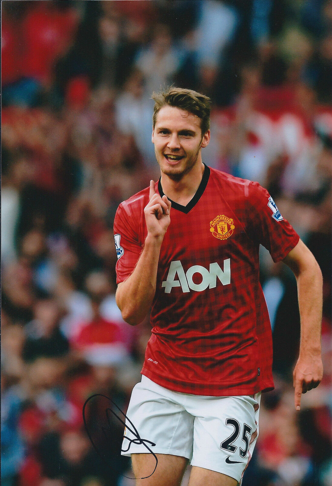 Nick POWELL Signed Autograph 12x8 Photo Poster painting AFTAL COA Manchester United Red Devils