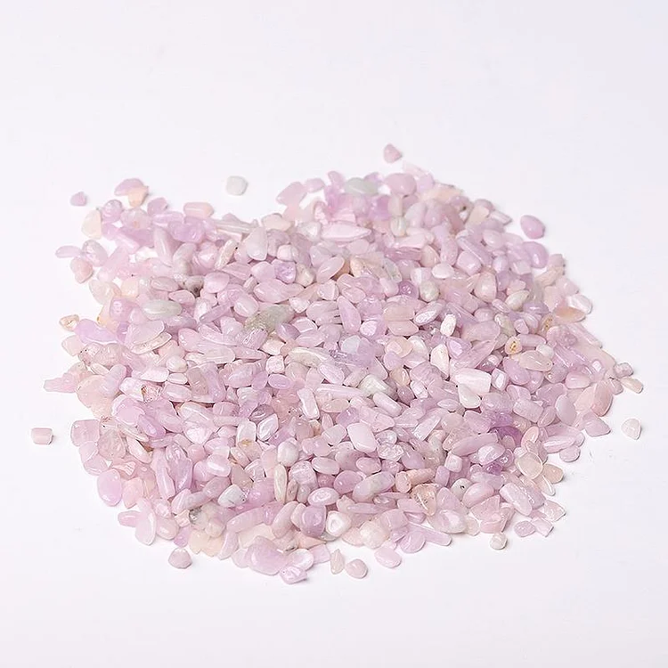 0.1kg Different Size Natural Kunzite Crystal Chips for Decoration