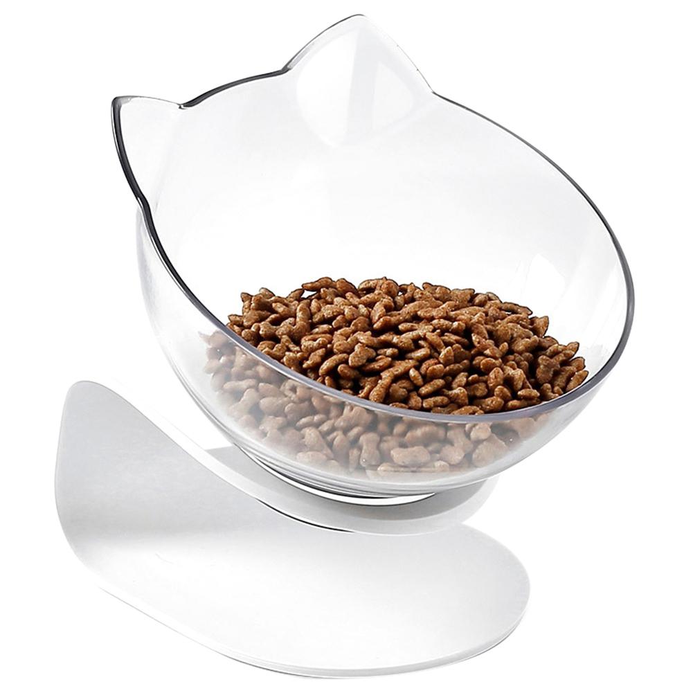 

Removable Oblique Cat Ears Pet Bowl Transparent Feeder Non-slip Food Holder, 501 Original