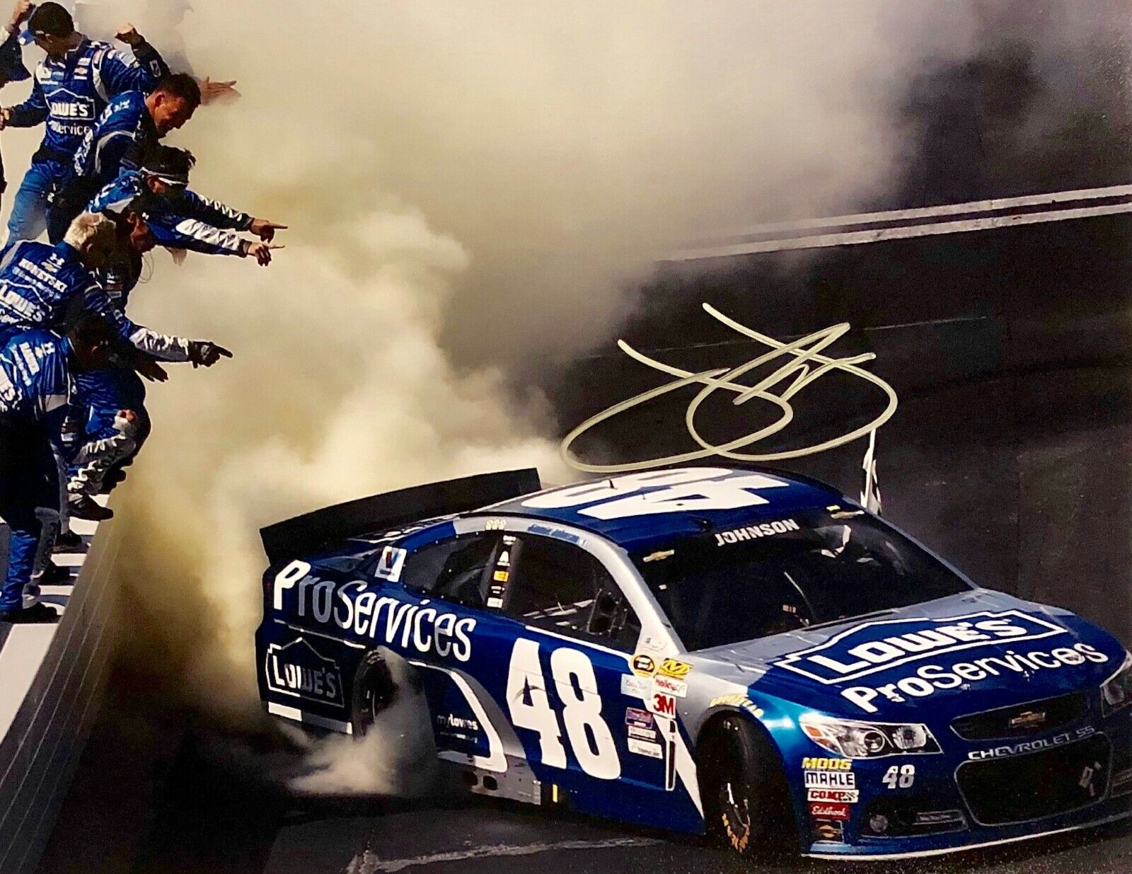 JIMMIE JOHNSON #48 AUTOGRAPHED SIGNED 11x14 DUCK COMMANDER NASCAR Photo Poster painting w/COA