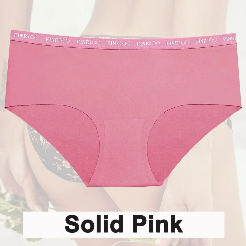 1/2PCS Set Women Panties Sexy Lingerie Seamless Underwear  Floral Female Underpants Intimates Panties Solid Color Finetoo Briefs