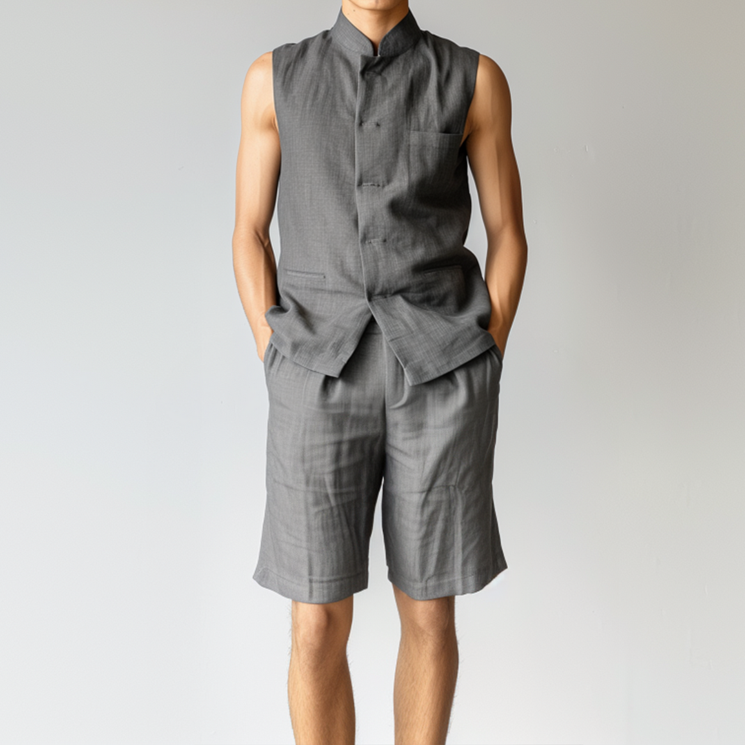 Men's Sleeveless Casual Set-inspireuse