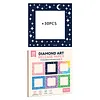 30PCS Colorful Reusable Diamond Painting Section Frame Release Film with Clear Window, Non-Stick Dust-Proof  Release Paper, Easy Peel Diamond Art Canvas Covers, DIY Diamond Painting Accessories for Adults