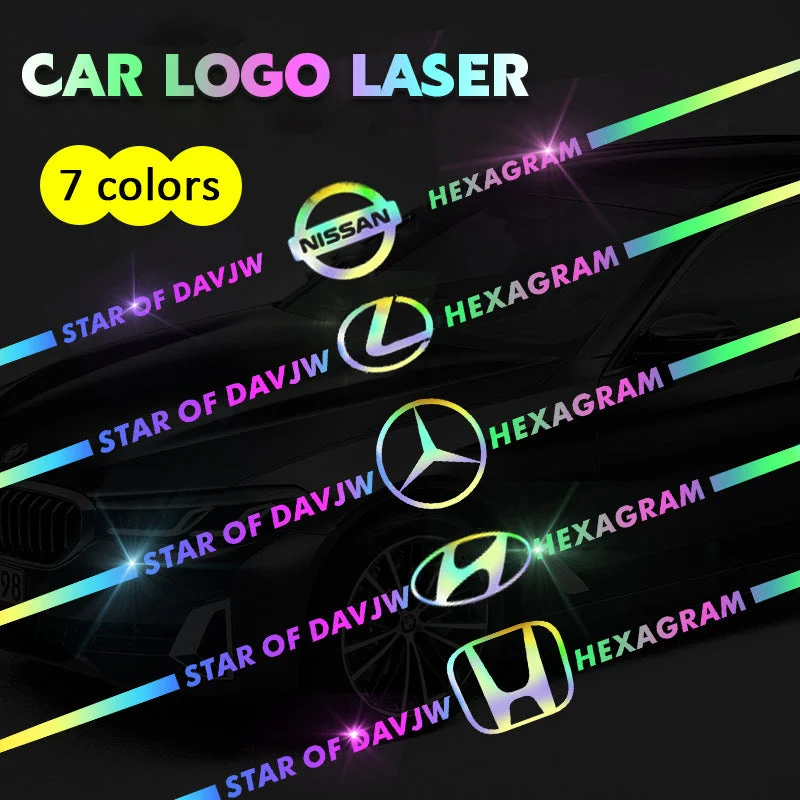 Bunte Laser-Aufkleber🔥Auto Logo Auto Dekoration Aufkleber