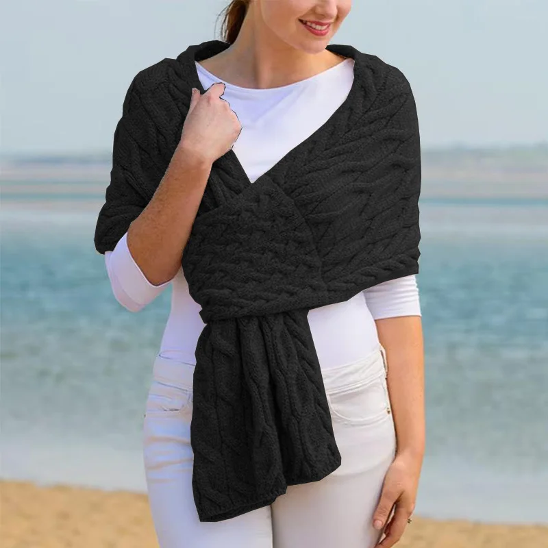 Wongn Wongn Women Knitted Shawl Scarf Autumn And Winter New Women's Scarf Women's Clothing