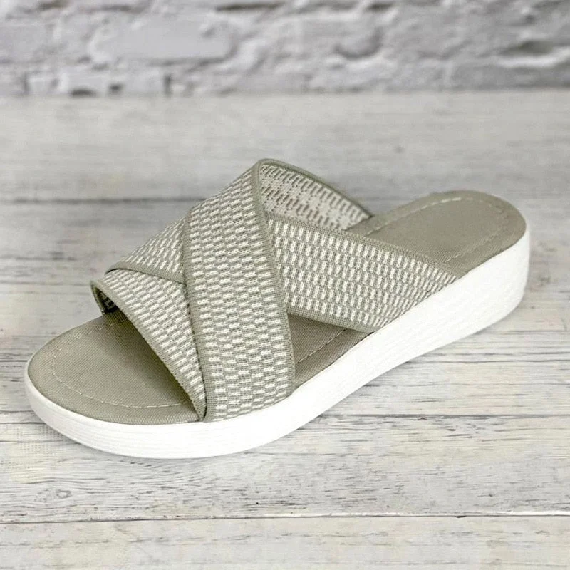 2021New Women Sandals Summer Orthopedic Sandals Women Car Line Slides  Leather Female Flip Flops Ladies Platform Retro Shoes