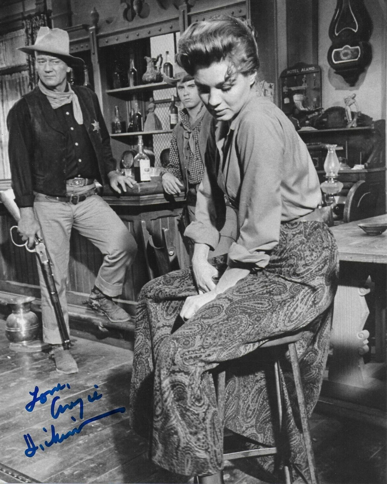 Angie Dickinson Rio Bravo Original Autographed 8X10 Photo Poster painting #7