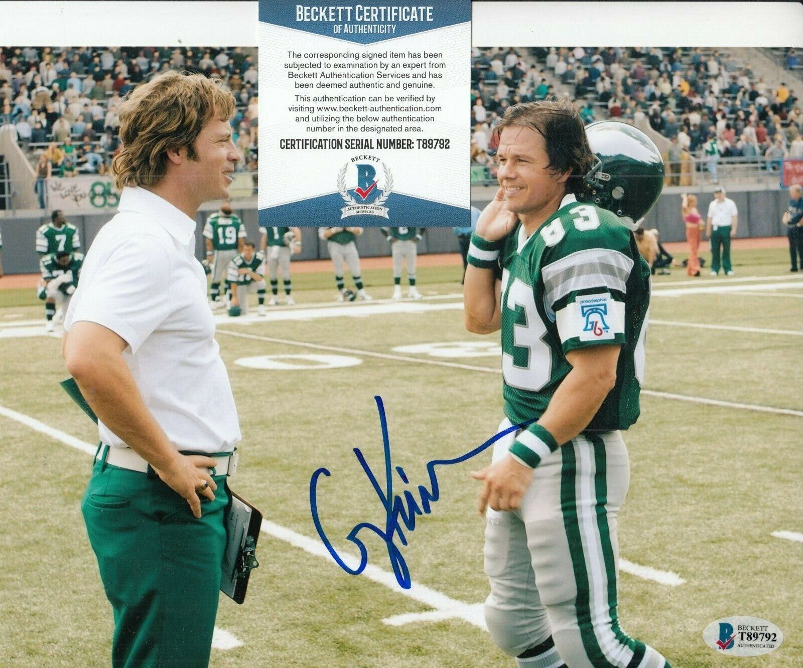 GREG KINNEAR signed (INVINCIBLE) Dick Vermeil 8X10 Photo Poster painting BECKETT BAS T89772