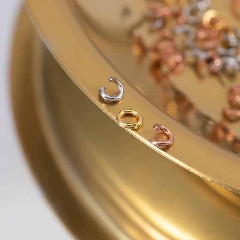 100 PCS/Package Diameter 3mm Diameter 5mm Diameter 7 Mm 304 Stainless Steel Solid Color Polished Broken Ring