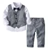 Kids Baby Boys Wedding Suits Formal 3Pcs/Sets