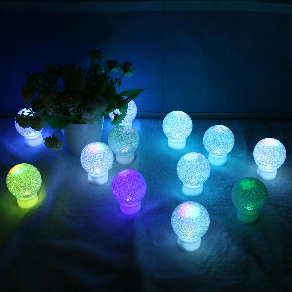 

12Pcs 7 Color Gradient Ball LED Candle Color Change-Night Light, 501 Original