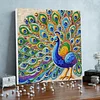 Framed Diamond Painting - Special Shaped - Peacock (25x25cm)