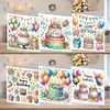6Pcs carte de voeux d&rsquo;anniversaire-bricolage