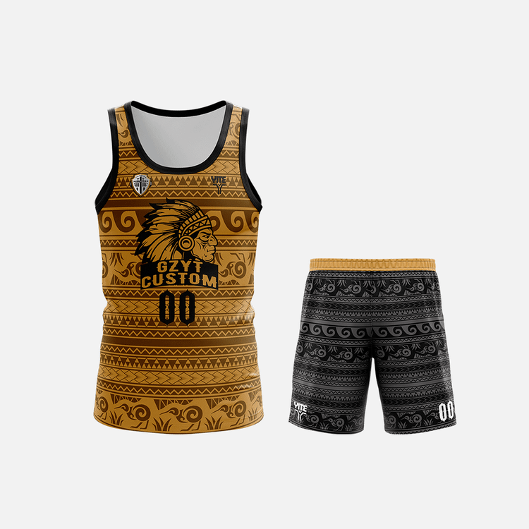 YITE | XSCQ24-002- Yellow And Gray Touch football  Uniforms