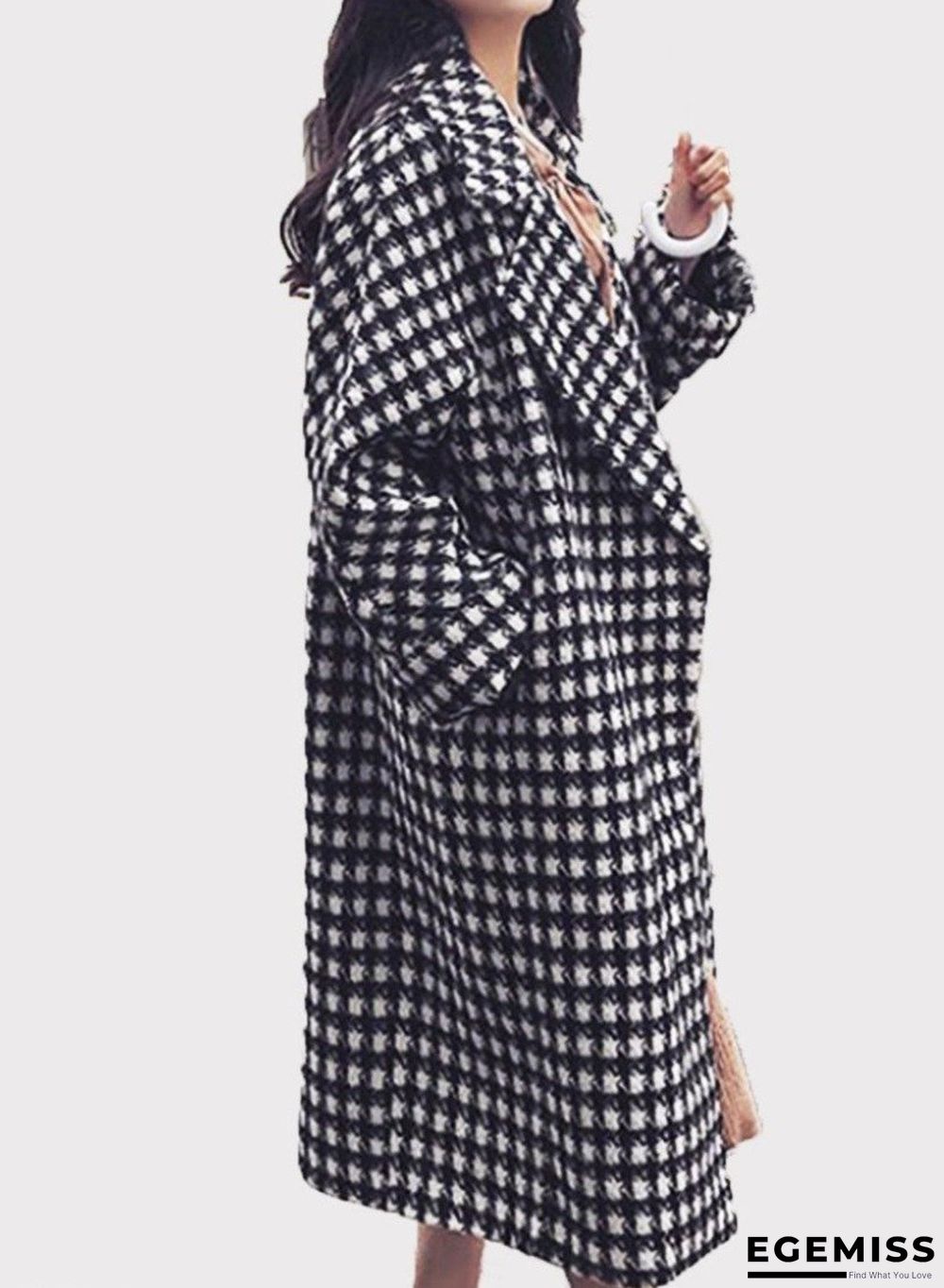 Hounds tooth Woolen Coat | EGEMISS
