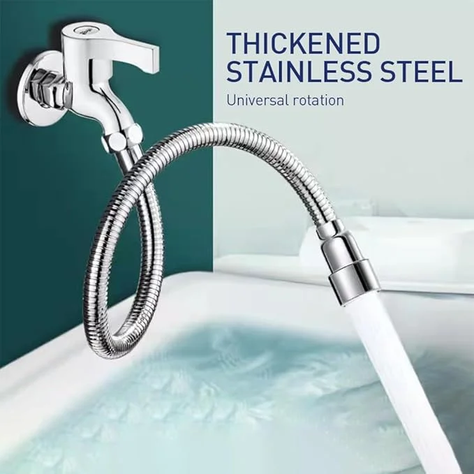 🏆Flash Sale⚡Universal Faucet Extender with Anti-Splash Nozzle - 360° Swivel Bendable Water-Saving Adapter, Fits Standard Kitchen/Bathroom Sink Faucets 